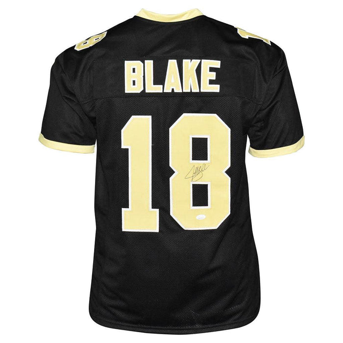 Jeff Blake Signed New Orleans Pro Black Football Jersey (JSA) - RSA