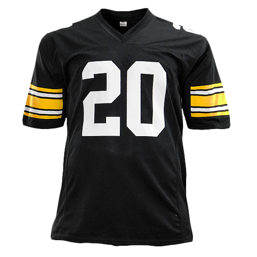 Rocky Bleier Signed SB IX, X, XIII, XIV Pro Edition Black Football Jersey (JSA) - RSA