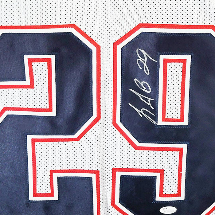 LeGarrette Blount Signed New England White Football Jersey (JSA) - RSA