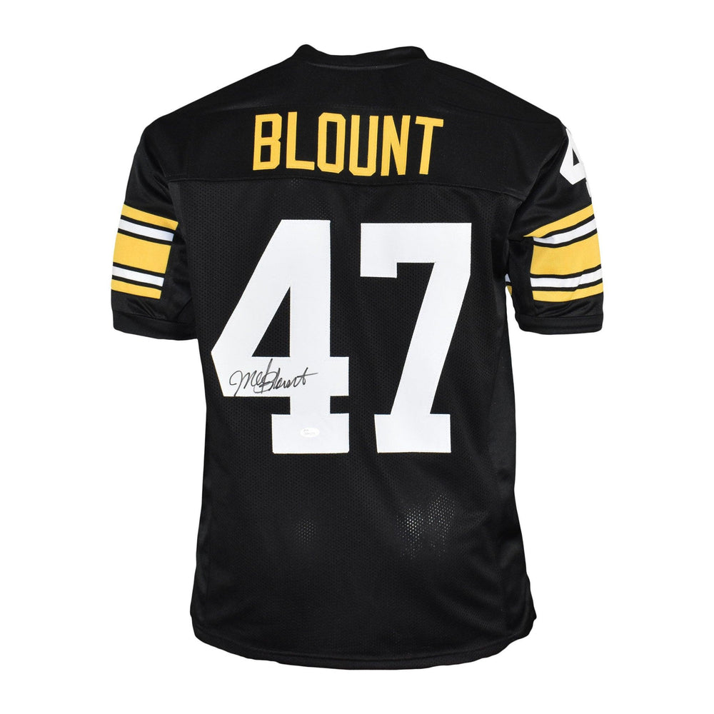 Mel Blount Signed Pro-Edition Black Football Jersey (JSA) - RSA