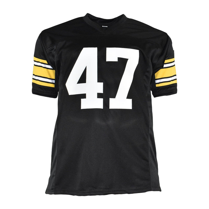 Mel Blount Signed Pro-Edition Black Football Jersey (JSA) - RSA