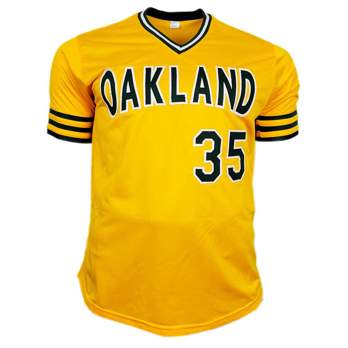 Vida Blue Signed MVP 71 Inscription Oakland Yellow Baseball Jersey (JSA) - RSA