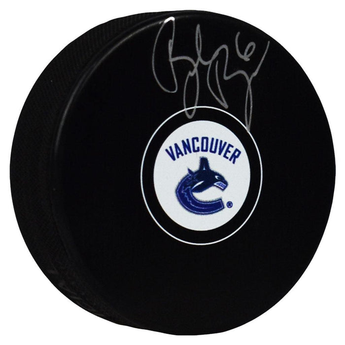 Brock Boeser Signed Vancouver Canucks Team Logo Official NHL Hockey Puck (FAN) - RSA