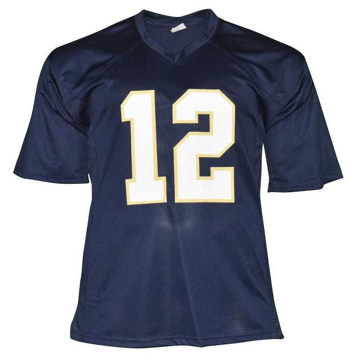 Ian Book Signed Notre Dame College Blue Football Jersey (JSA) - RSA