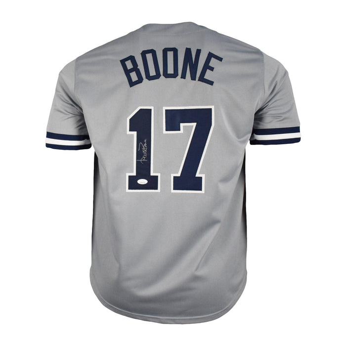 New York Yankees Aaron Boone Pro Style Grey Jersey JSA