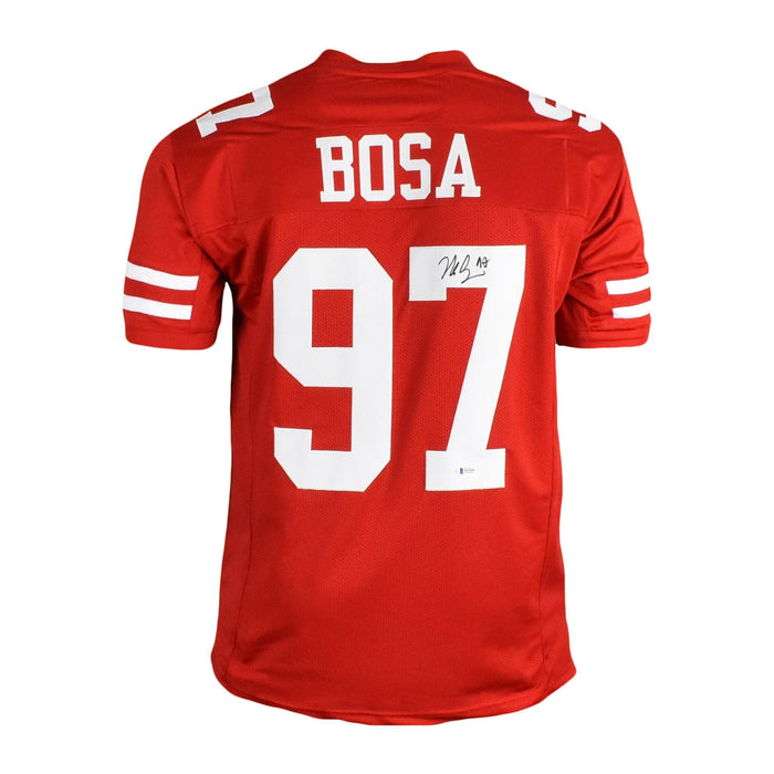 Nick Bosa Signed Pro-Edition Red Football Jersey (Beckett) - RSA