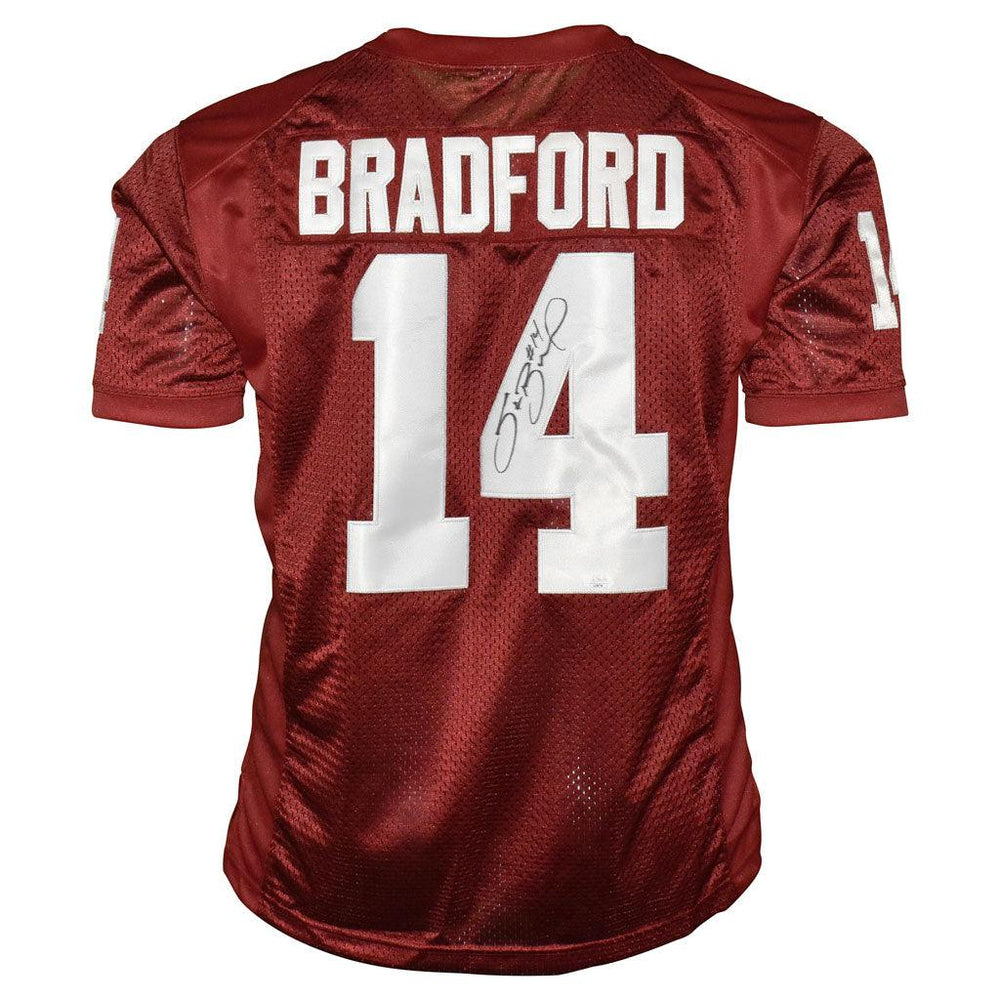 Sam Bradford Signed Oklahoma College Red Football Jersey (JSA) - RSA