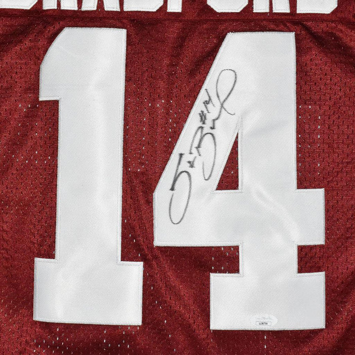 Sam Bradford Signed Oklahoma College Red Football Jersey (JSA) - RSA