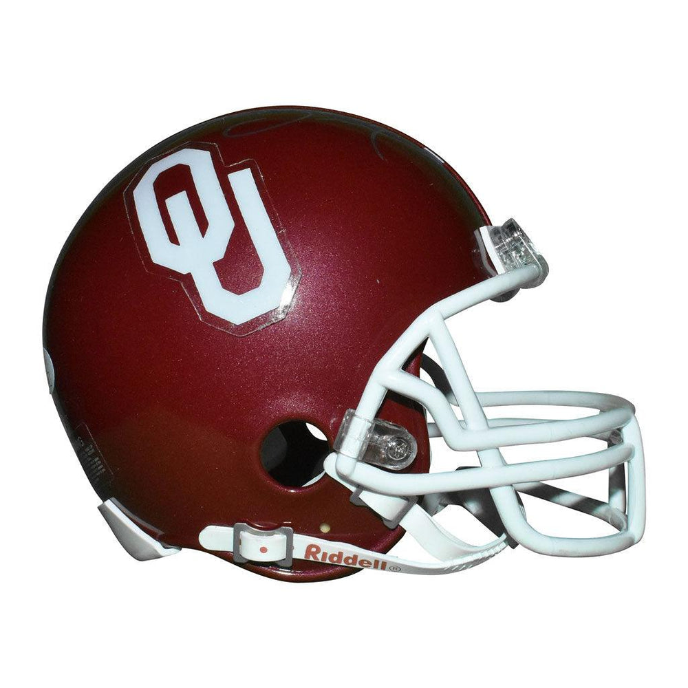 Sam Bradford Signed Oklahoma Sooners Mini Replica Red Football Helmet (JSA) - RSA