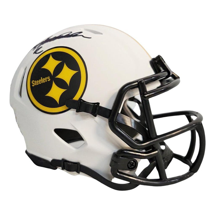 Terry Bradshaw Signed Pittsburgh Steelers Lunar Eclipse Speed Mini Replica Football Helmet (Beckett) - RSA