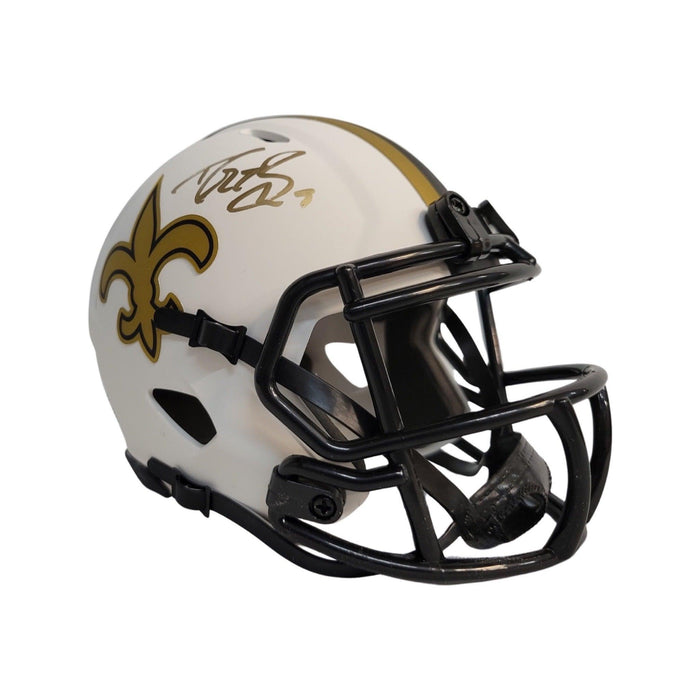 Drew Brees Signed New Orleans Saints Lunar Eclipse Speed Mini Replica Football Helmet (Beckett) - RSA