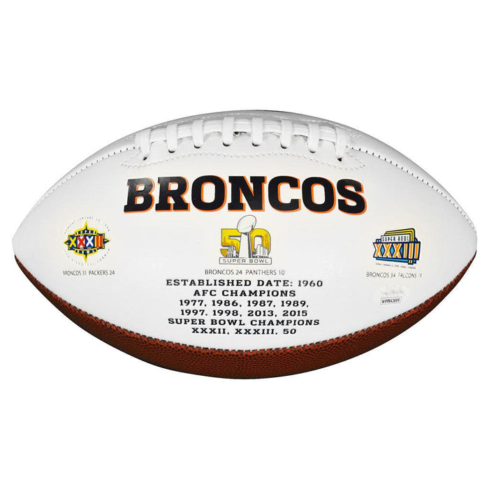 Randy Gradishar Signed Denver Broncos Official NFL Team Logo Football (JSA) - RSA