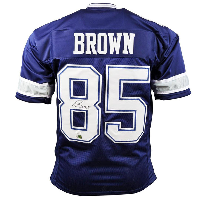 Noah Brown Signed Dallas Blue Football Jersey (JSA) - RSA