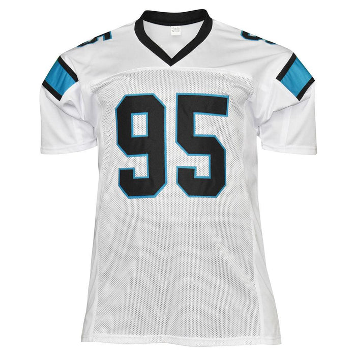 Derrick Brown Signed Carolina White Football Jersey (Beckett) - RSA