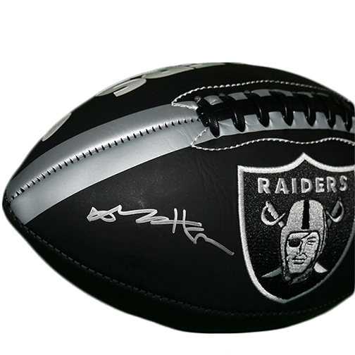 Antonio Brown Autographed Oakland Raiders Full Size Logo Football (JSA) - RSA