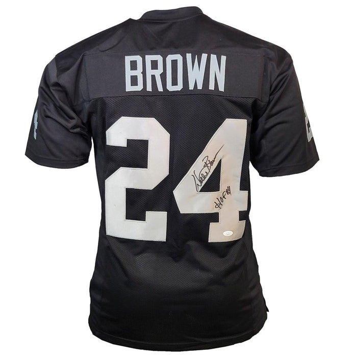 Willie Brown Signed "HOF 84" Inscription Las Vegas Black Football Jersey (JSA) - RSA