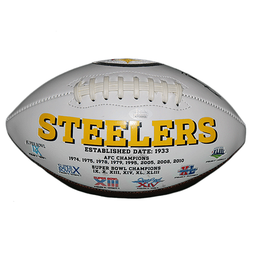 Antonio Brown Pittsburgh Steelers Autographed Full Size Logo Football (JSA) - RSA