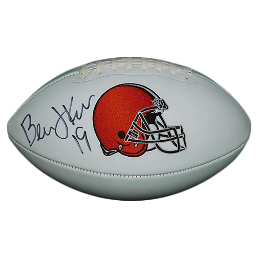 Bernie Kosar Cleveland Browns Autographed Logo Football (JSA) - RSA