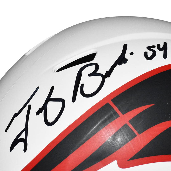 Tedy Bruschi Signed New England Patriots Lunar Eclipse Speed Full-Size Replica Football Helmet (JSA) - RSA