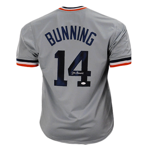 Jim Bunning Signed Detroit Grey Baseball Jersey (JSA) - RSA