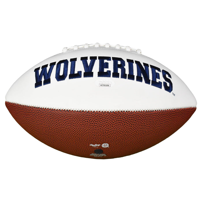 Devin Bush Signed Michigan Wolverines Official Logo Football (JSA) - RSA