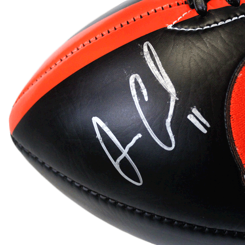 Antonio Callaway Cleveland Browns Autographed Full Size Black Logo Football (JSA) - RSA