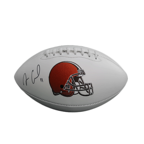 Antonio Callaway Cleveland Browns Autographed Full Size White Logo Football (JSA) - RSA