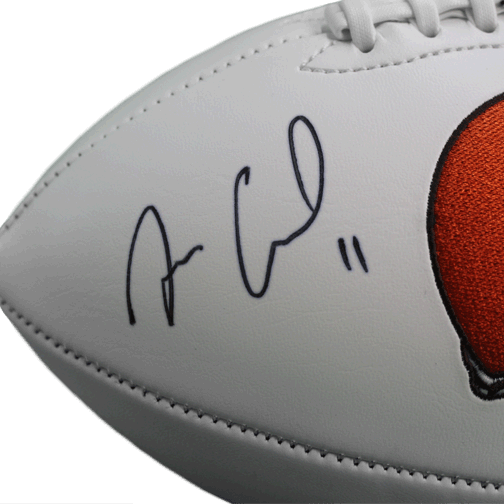 Antonio Callaway Cleveland Browns Autographed Full Size White Logo Football (JSA) - RSA