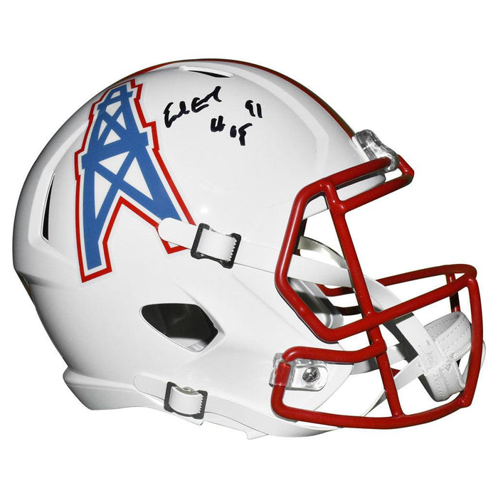 Earl Campbell Signed HOF 91 Inscription Houston Oilers Speed Full-Size Replica Football Helmet (JSA) - RSA