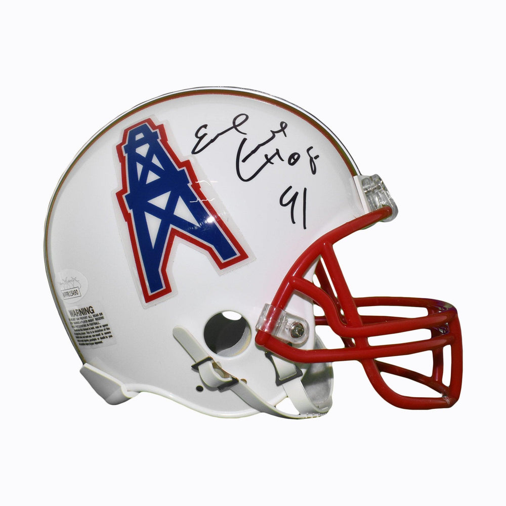 Earl Campbell Signed HOF 91 Houston Oilers Mini Football Helmet (JSA) - RSA