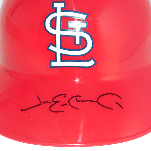 Jim Edmonds St. Louis Autographed Souvenir Baseball Helmet (JSA) - RSA