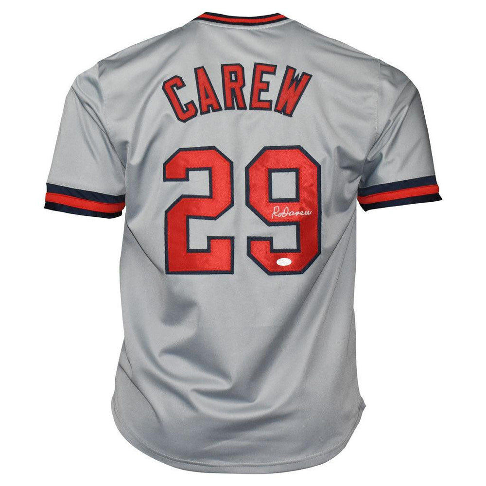 Rod Carew Signed California Grey Baseball Jersey (JSA) - RSA