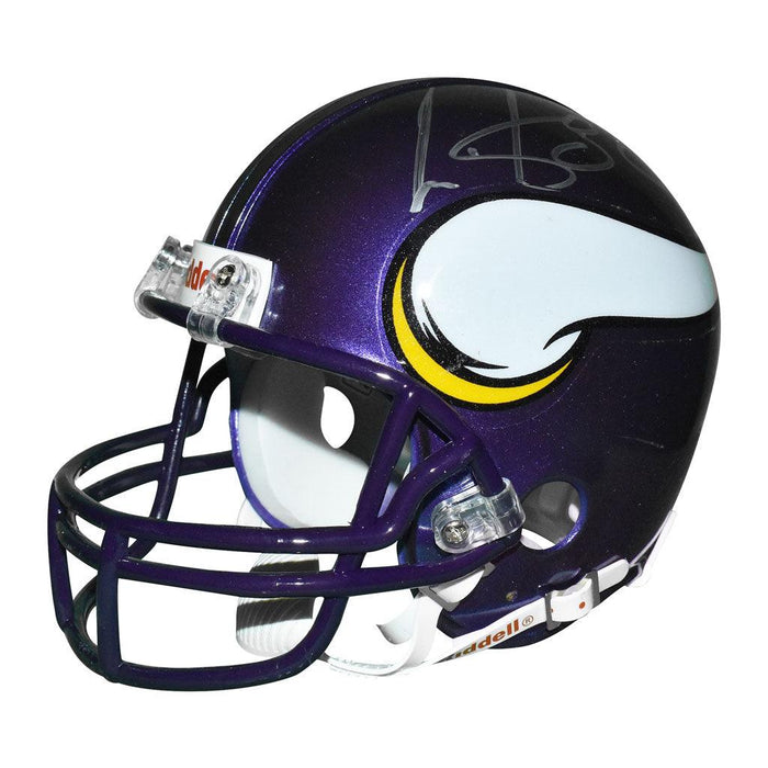 Cris Carter Signed Minnesota Vikings Mini Replica Purple Football Helmet (JSA) - RSA