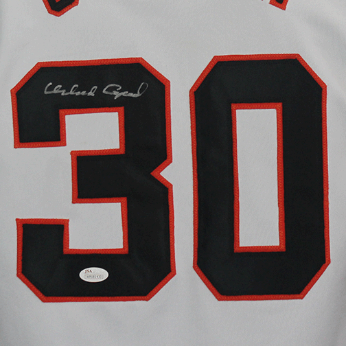 Orlando Cepeda Autographed Pro Style Baseball Jersey White (JSA) - RSA