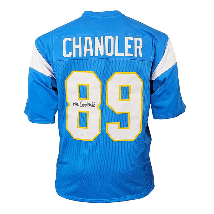 Wes Chandler Signed San Diego Light Blue Football Jersey (JSA) — RSA