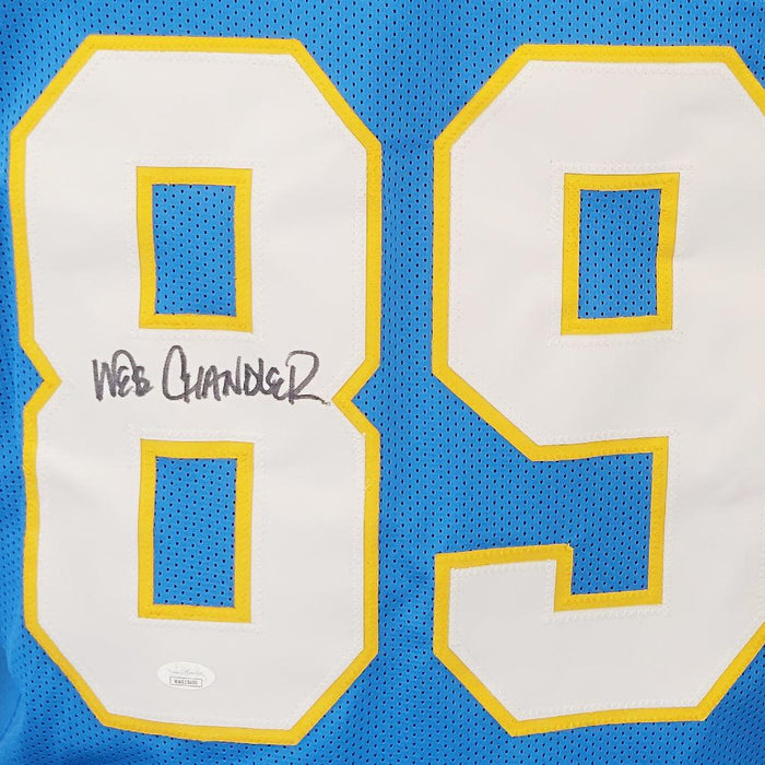 Wes Chandler Signed San Diego Light Blue Football Jersey (JSA) — RSA