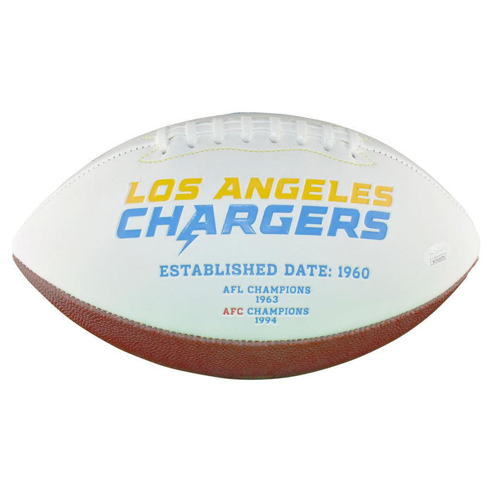 Rodney Harrison Signed San Diego Chargers Official NFL Team Logo Football (Beckett) - RSA