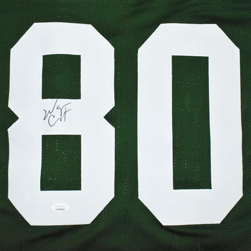 Wayne Chrebet Signed New York Pro Green Football Jersey (JSA) - RSA