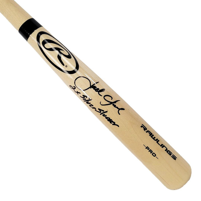 Jack Clark Signed 2x Silver Slugger Inscription Rawlings Blonde Baseball Bat (JSA) - RSA