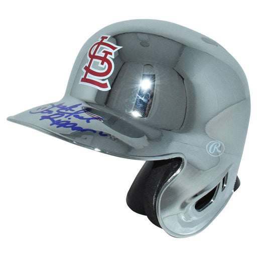 Jack Clark Signed The Ripper Inscription St Louis Cardinals Chrome Mini MLB Baseball Batting Helmet (JSA) - RSA