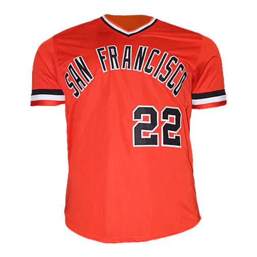 Jack Clark Autographed San Francisco Pro Style Throwback Baseball Jersey Orange (JSA) "The Ripper" Inscription Included - RSA