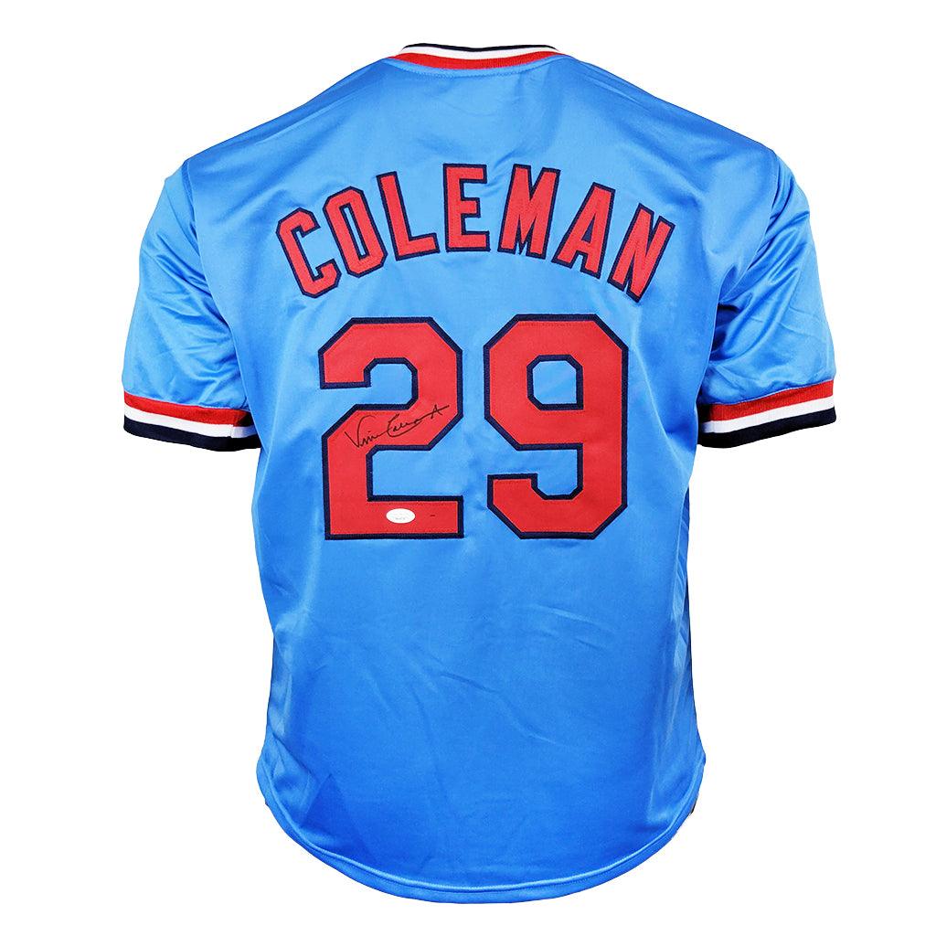 Vince Coleman Signed St Louis Light Blue Baseball Jersey (JSA) — RSA