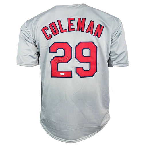 Vince Coleman Signed St. Louis Grey Baseball Jersey (JSA) - RSA