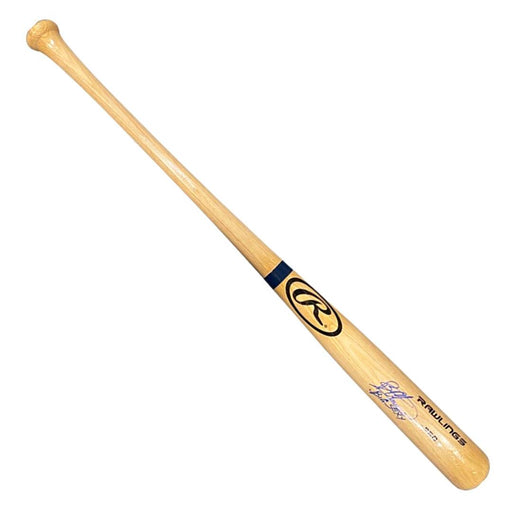 Bartolo Colon Signed Big Sexy Inscription Rawlings Pro Blonde Blue Ring Baseball Bat (JSA) - RSA