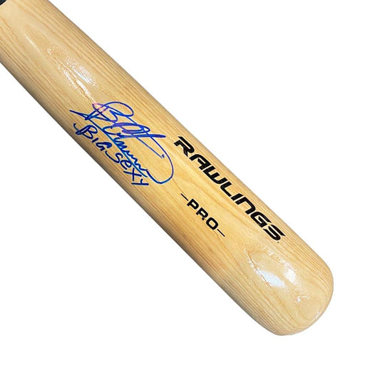 Bartolo Colon Signed Big Sexy Inscription Rawlings Pro Blonde Blue Ring Baseball Bat (JSA) - RSA