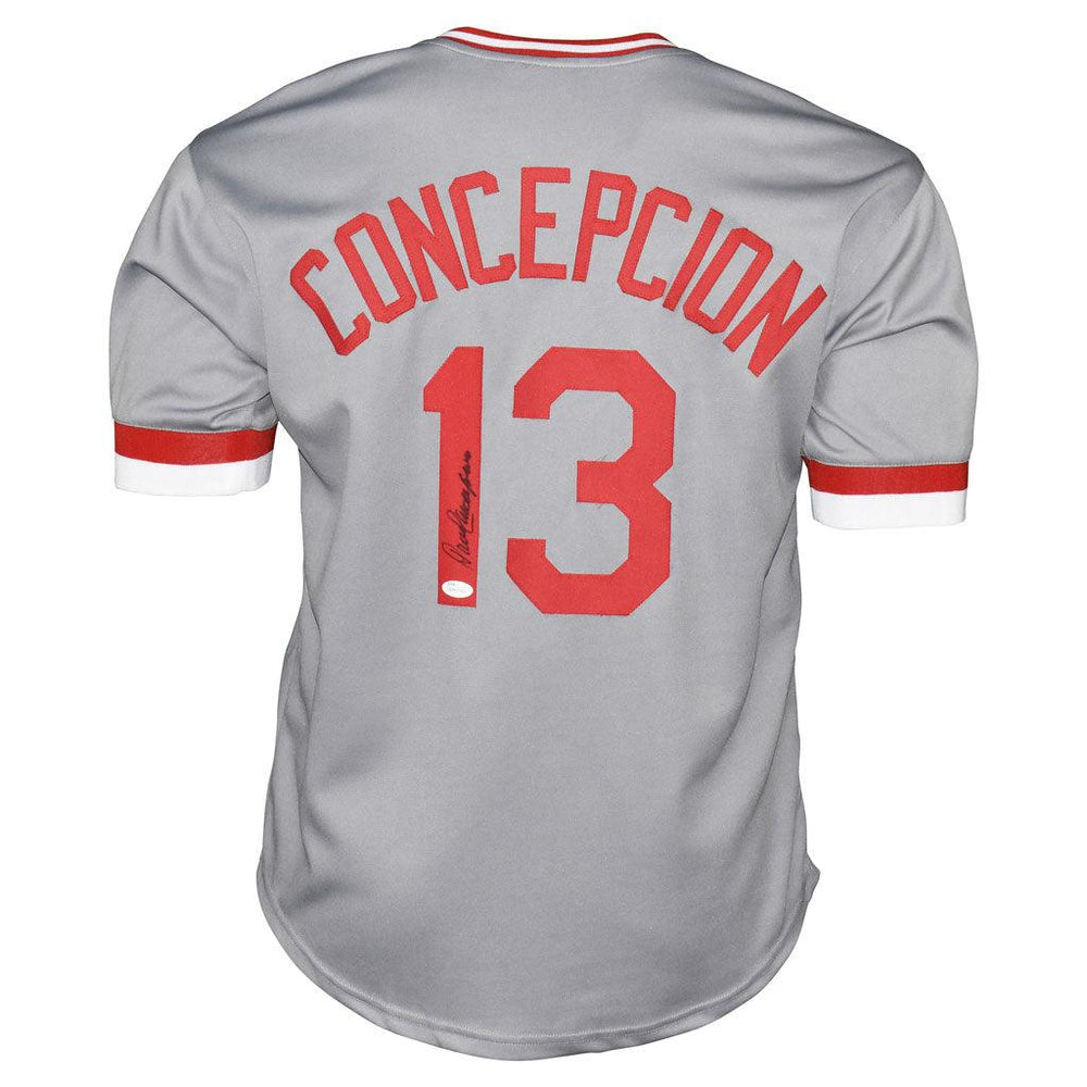 Dave Concepcion Signed Cincinnati Grey Baseball Jersey (JSA) - RSA