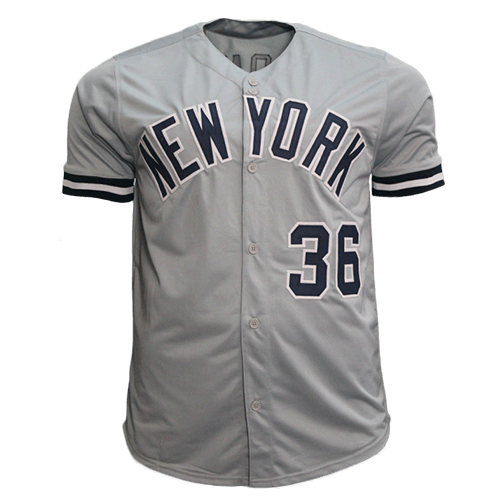 David Cone New York Autographed Baseball Pro Style Jersey Grey (JSA) - RSA