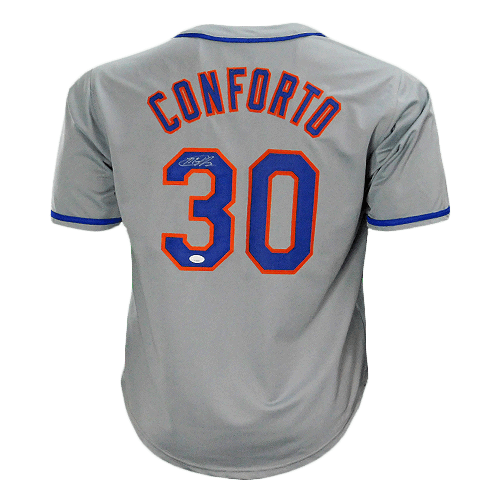 Michael Conforto Signed New York Grey Baseball Jersey (JSA) - RSA