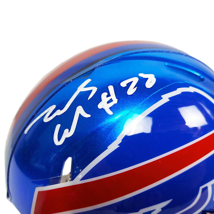 James Cook Signed Buffalo Bills Flash Speed Mini Football Helmet (Beckett) - RSA