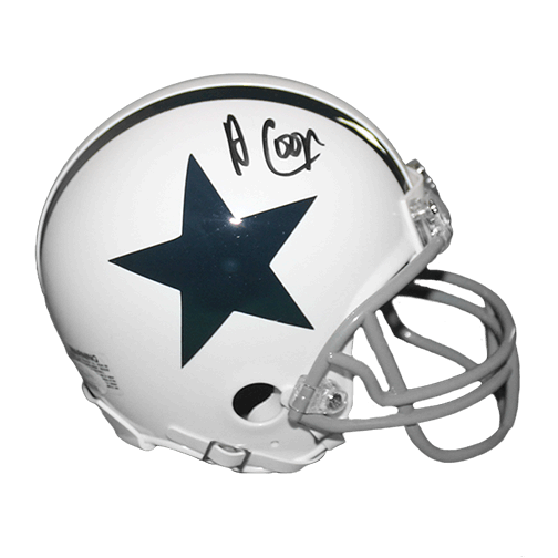 Amari Cooper Dallas Cowboys White Mini Helmet (JSA) - RSA